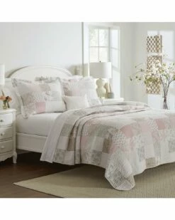 Laura Ashley Celina Patchwork 3Pc Quilt Set Home Comforters & Quilts