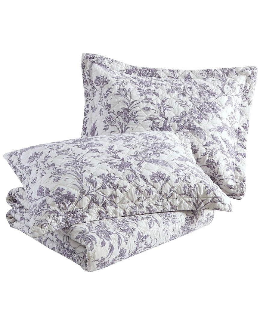 Laura Ashley Delila Quilt/Sham Set Home Comforters & Quilts - Image 4