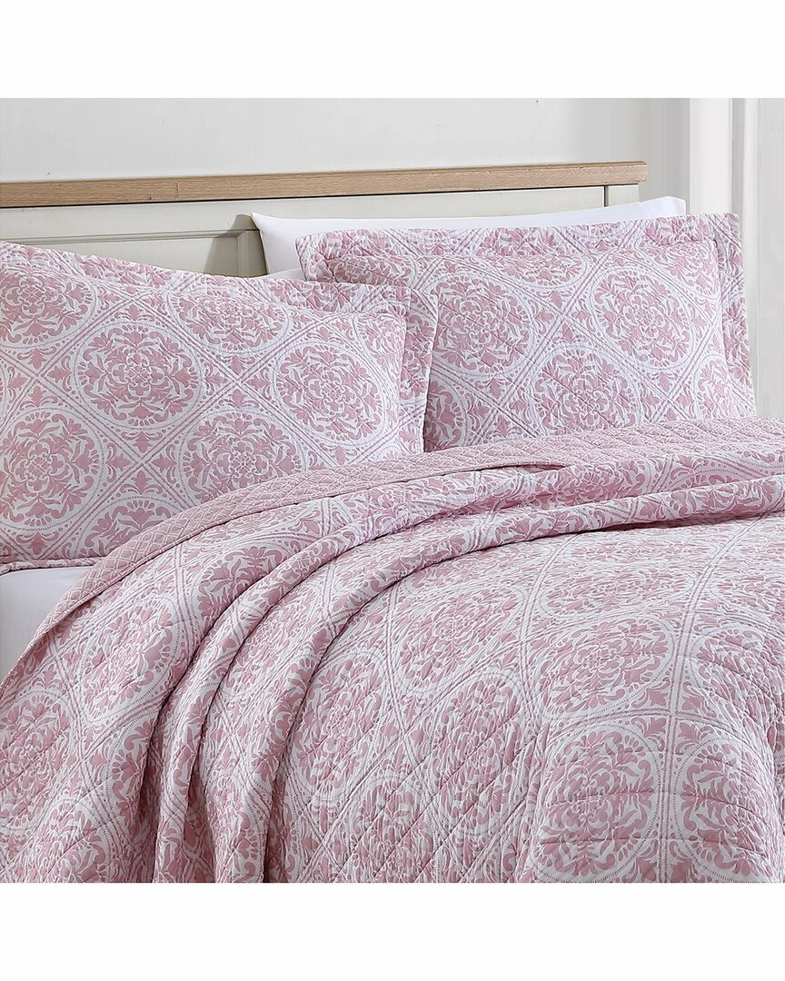 Laura Ashley Ayla 3Pc Rose Quilt Set Home Comforters & Quilts - Image 2