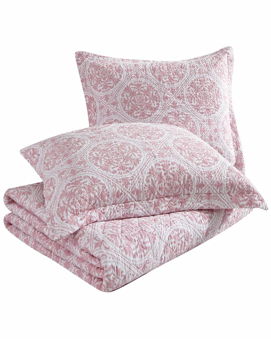 Laura Ashley Ayla 3Pc Rose Quilt Set Home Comforters & Quilts - Image 3
