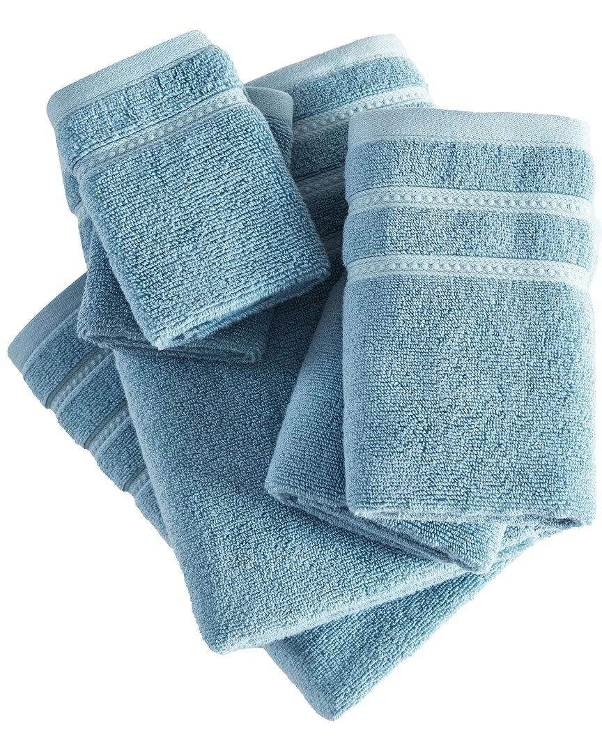 Laura Ashley Wakefield Solid Cotton Terry 6Pc Towel Set Home Bath Towels