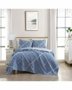 Laura Ashley Ditsy Dance Of Cotton Reversible Quilt Set Home Comforters & Quilts