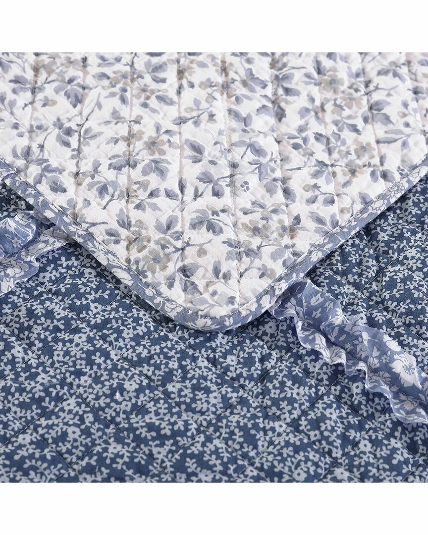 Laura Ashley Ditsy Dance Of Cotton Reversible Quilt Set Home Comforters & Quilts - Image 2