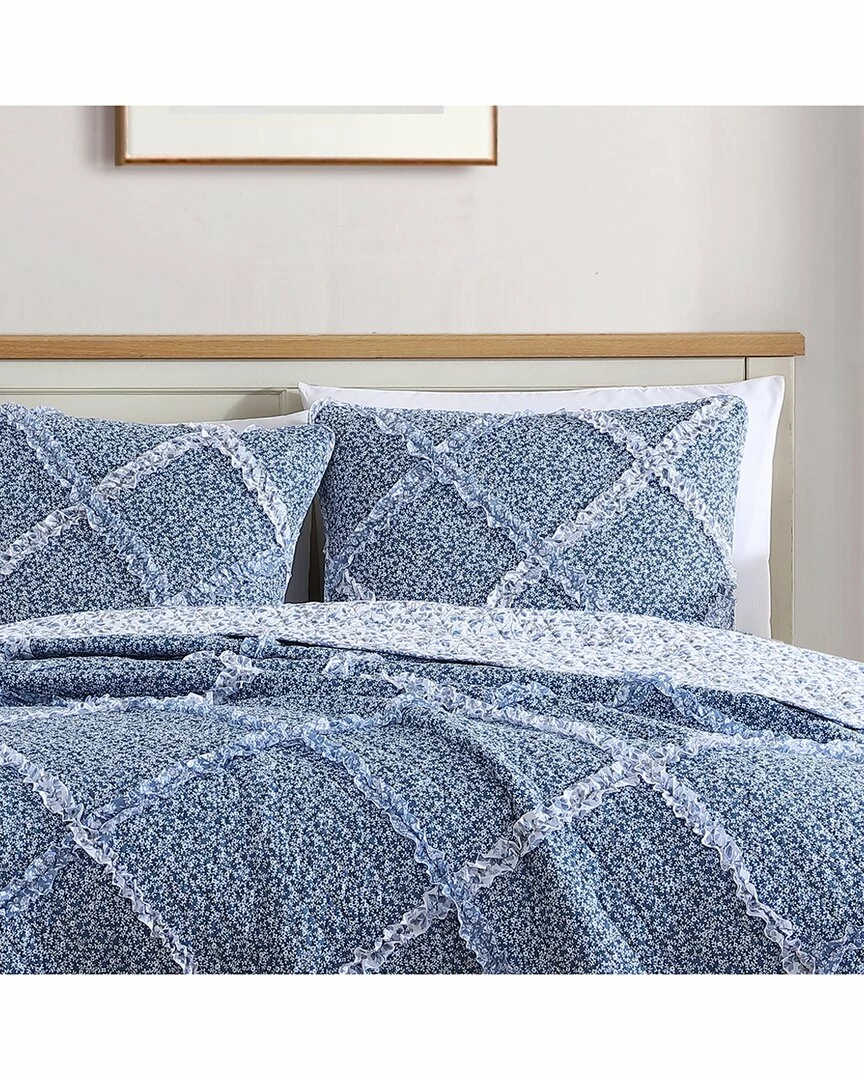 Laura Ashley Ditsy Dance Of Cotton Reversible Quilt Set Home Comforters & Quilts - Image 3