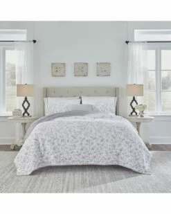 Laura Ashley Flora Of Cotton Reversible Quilt Set Home Comforters & Quilts