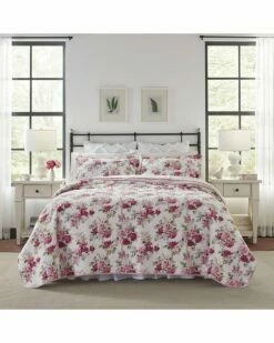 Laura Ashley Lidia Of Cotton Reversible Quilt Set Home Comforters & Quilts