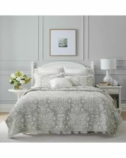 Laura Ashley Rowland Of Cotton Reversible Quilt Set Home Comforters & Quilts