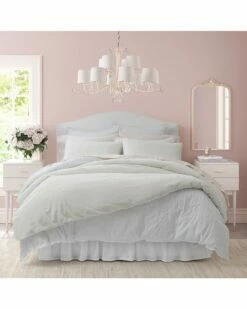 Laura Ashley Solid Fur Like Duvet Cover Set Home Duvet Inserts & Duvets
