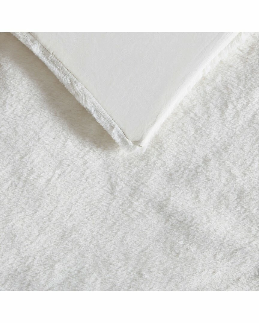 Laura Ashley Solid Fur Like Duvet Cover Set Home Duvet Inserts & Duvets - Image 2