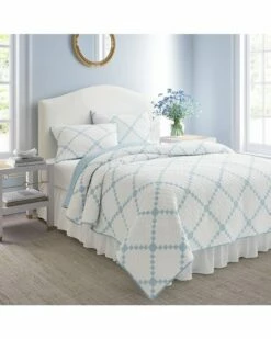 Laura Ashley Melody Patchwork 100% Cotton-Quilt Home Comforters & Quilts