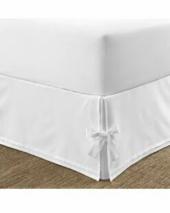 Laura Ashley Corner Ties Solid White Bed Skirt Home Sheets