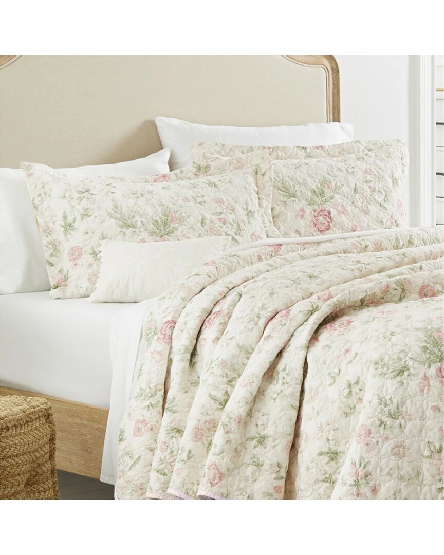 Laura Ashley Breezy Floral 3Pc Quilt Set Home Comforters & Quilts - Image 2