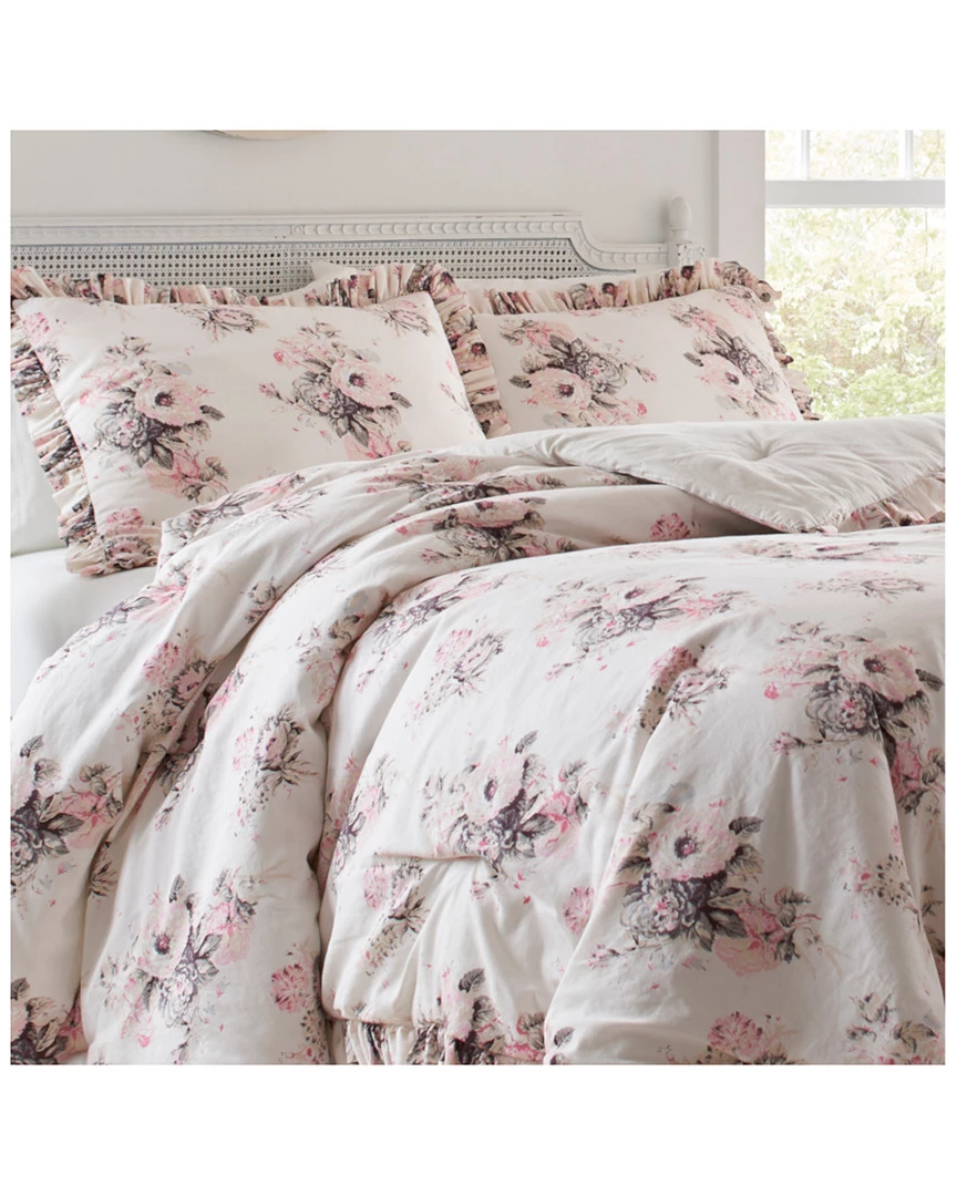 Laura Ashley Viola Light Beige Comforter/Sham Set Home Duvet Inserts & Duvets