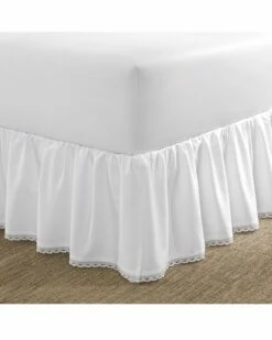 Laura Ashley Crochet Ruffle White Bed Skirt Home Decorative Pillows
