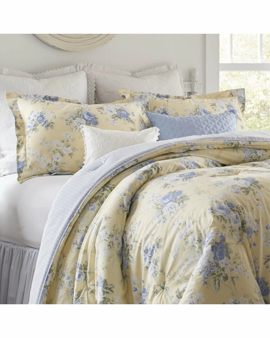 Laura Ashley Maybelle 4Pc Blue Comforter Set Home Comforters & Quilts - Image 2