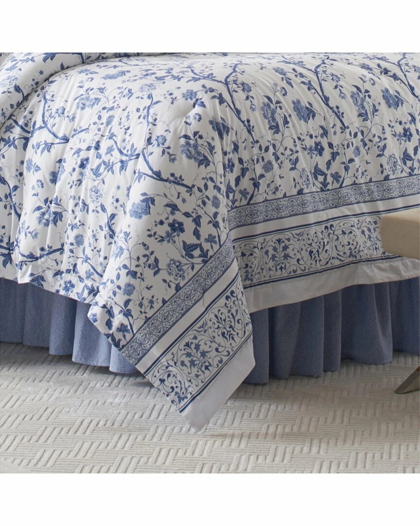 Laura Ashley Veronique 4Pc Blue Comforter Set Home Duvet Inserts & Duvets - Image 3