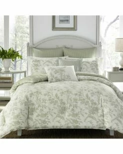Laura Ashley Natalie 7Pc Sage Comforter Set Home Comforters & Quilts