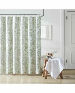 Laura Ashley Natalie Sage Shower Curtain Home Bath Mats & Curtains