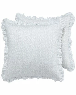 Laura Ashley Chloe Set Of 2 Euro Shams Home Pillowcases & Shams