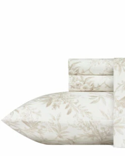 Laura Ashley Faye Toile Flannel Sheet Set Home Sheets