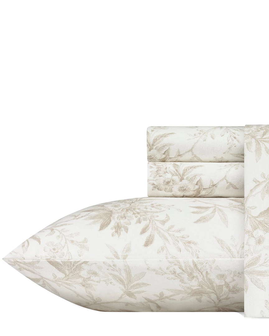 Laura Ashley Faye Toile Flannel Sheet Set Home Sheets