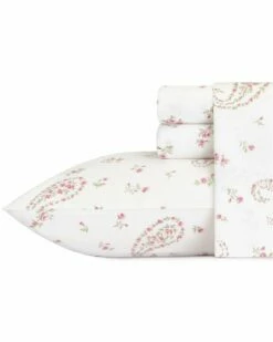 Laura Ashley Bristol Paisley T300 Pnk Sheet Set Home Sheets