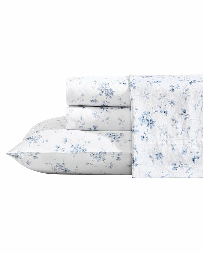 Laura Ashley Garden Muse 100% Cotton 300 Thread Count Sateen Sheet Set Home Sheets - Image 2