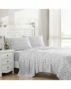 Laura Ashley Sarsprig 100% Cotton 300 Thread Count Sateen Sheet Set Home Sheets