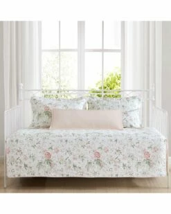 Laura Ashley Breezy Floral Of Cotton 4 Piece Quilted Daybed Cover Set Home Sheets