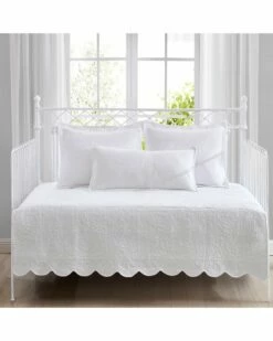 Laura Ashley Solid Trellis Of Cotton 4 Piece Daybed Cover Set Home Sheets