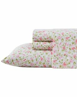 Laura Ashley Norella 100% Cotton Percale Sheet Set Home Sheets