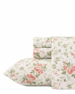 Laura Ashley Lilian Cotton Sheet Set Home Sheets