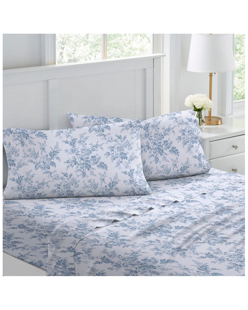Laura Ashley Vanessa Blue Sheet Set Home Sheets - Image 4