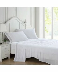 Laura Ashley Francescas Border 4Pc Dew Sheet Set Home Sheets