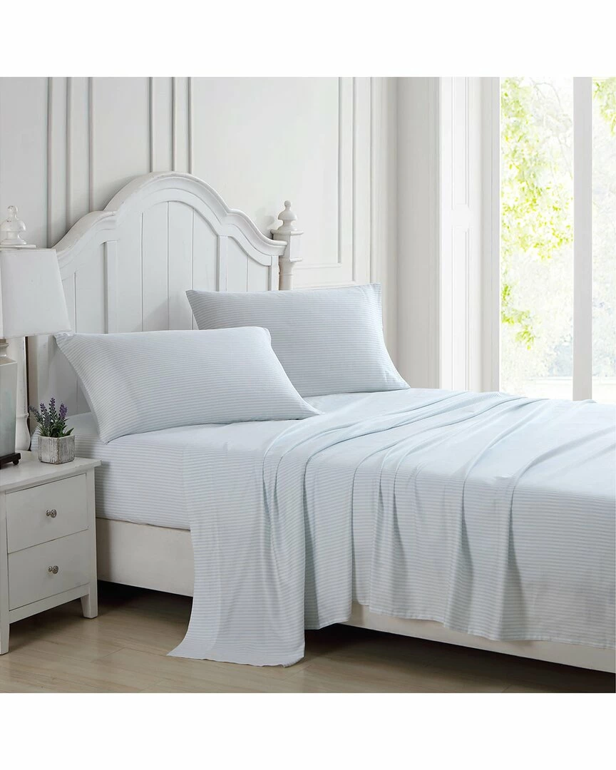 Laura Ashley Ramona 4Pc Blue Sheet Set Home Sheets