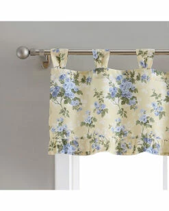 Laura Ashley Cassidy Yellow Tab Top Valance Home Curtains & Hardware